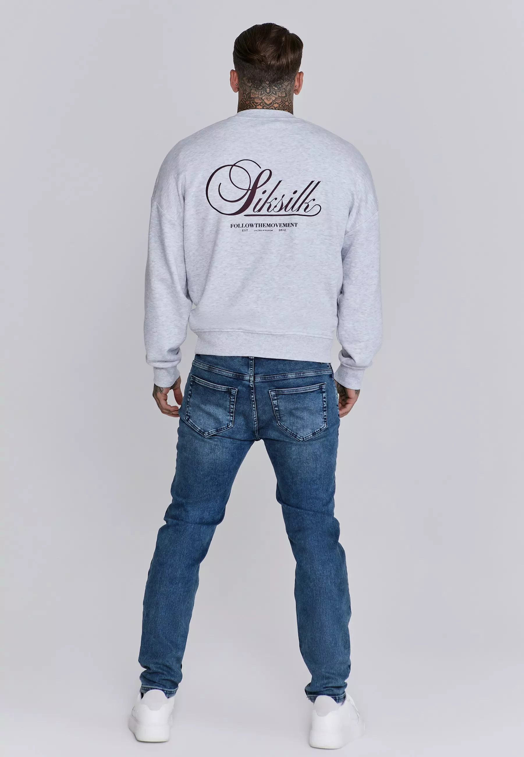 Grey Graphic Sweater alternative image