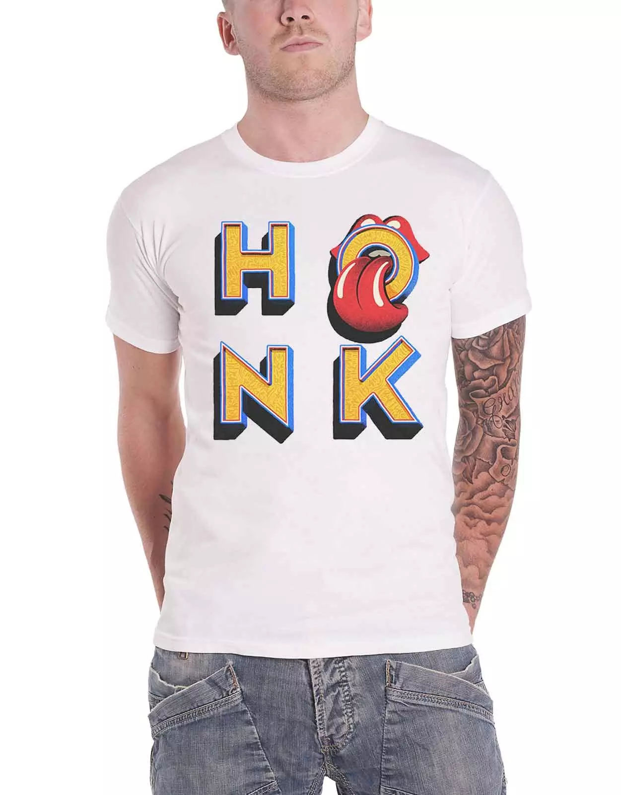 White Honk Album Letters T Shirt alternative image