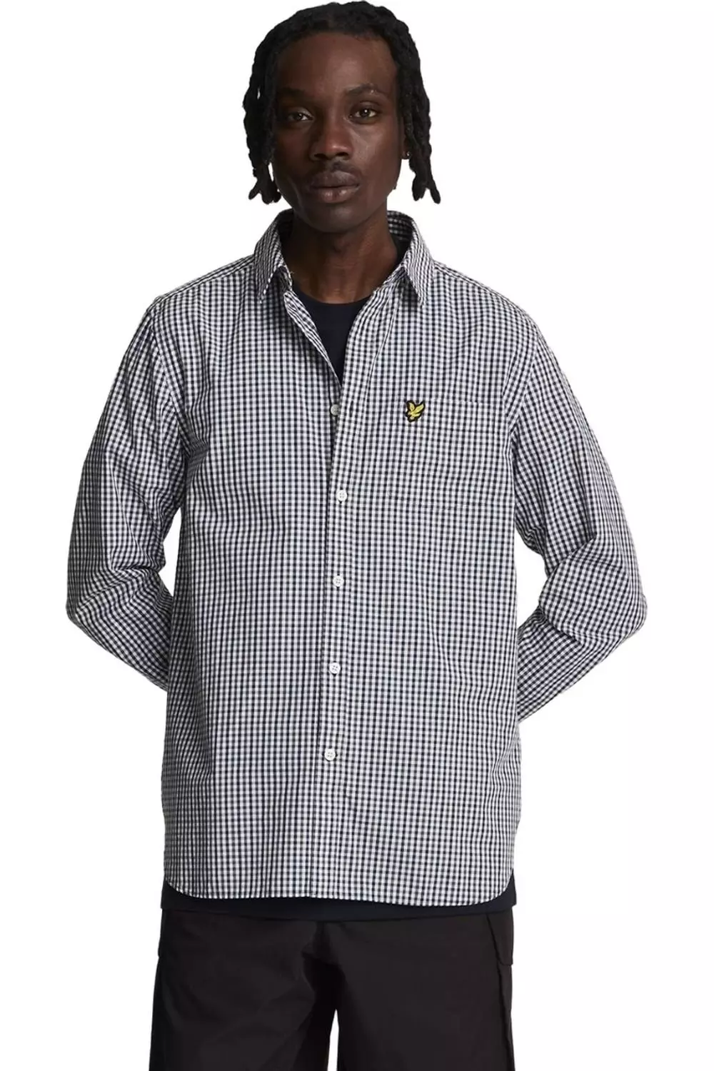 White Gingham Check Shirt alternative image