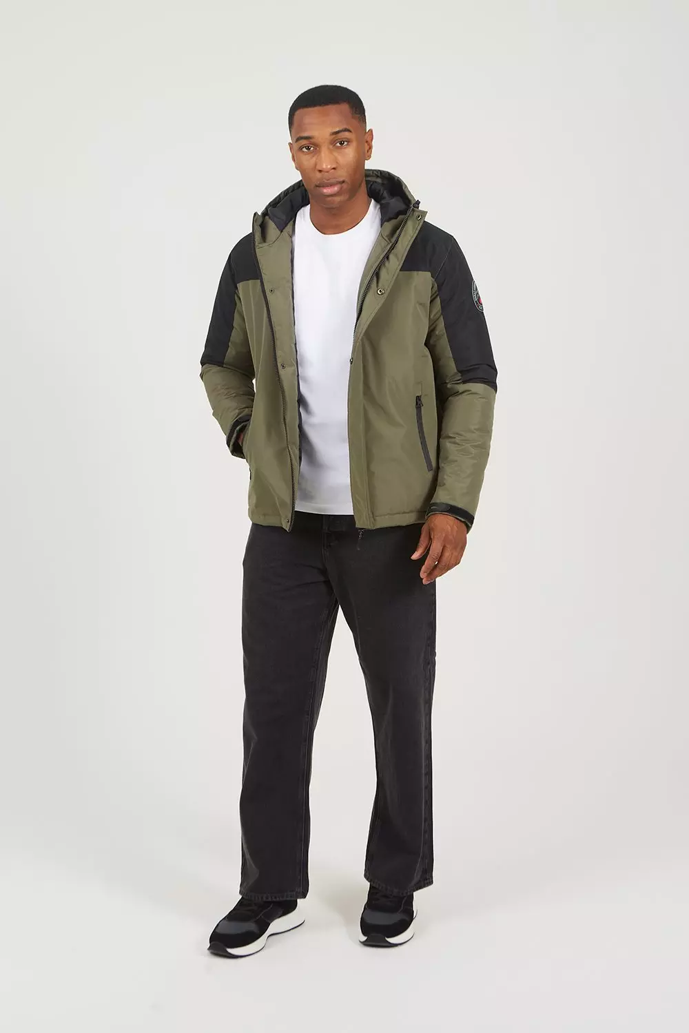 Colour Block Hooded Jacket alternative image