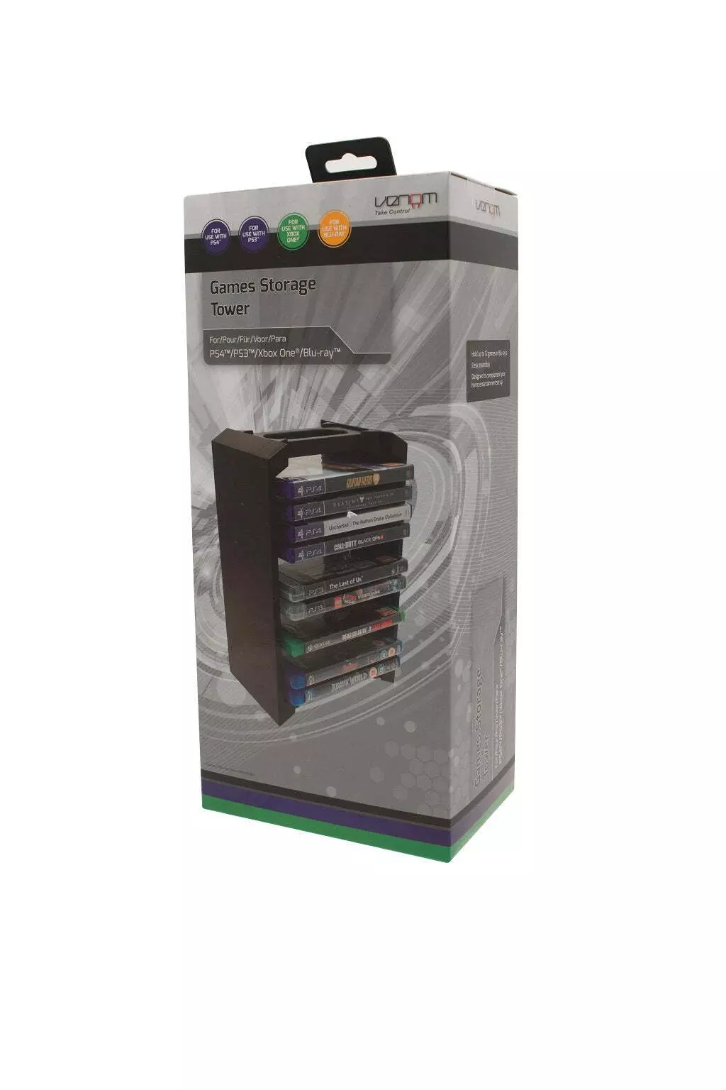 Black Gaming Storage Tower alternative image