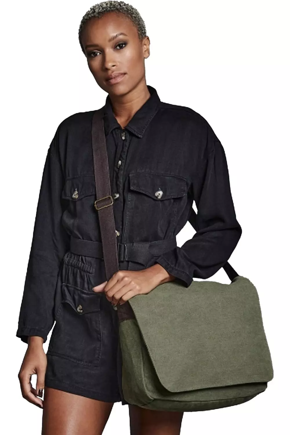 Green Vintage Canvas Messenger Bag alternative image