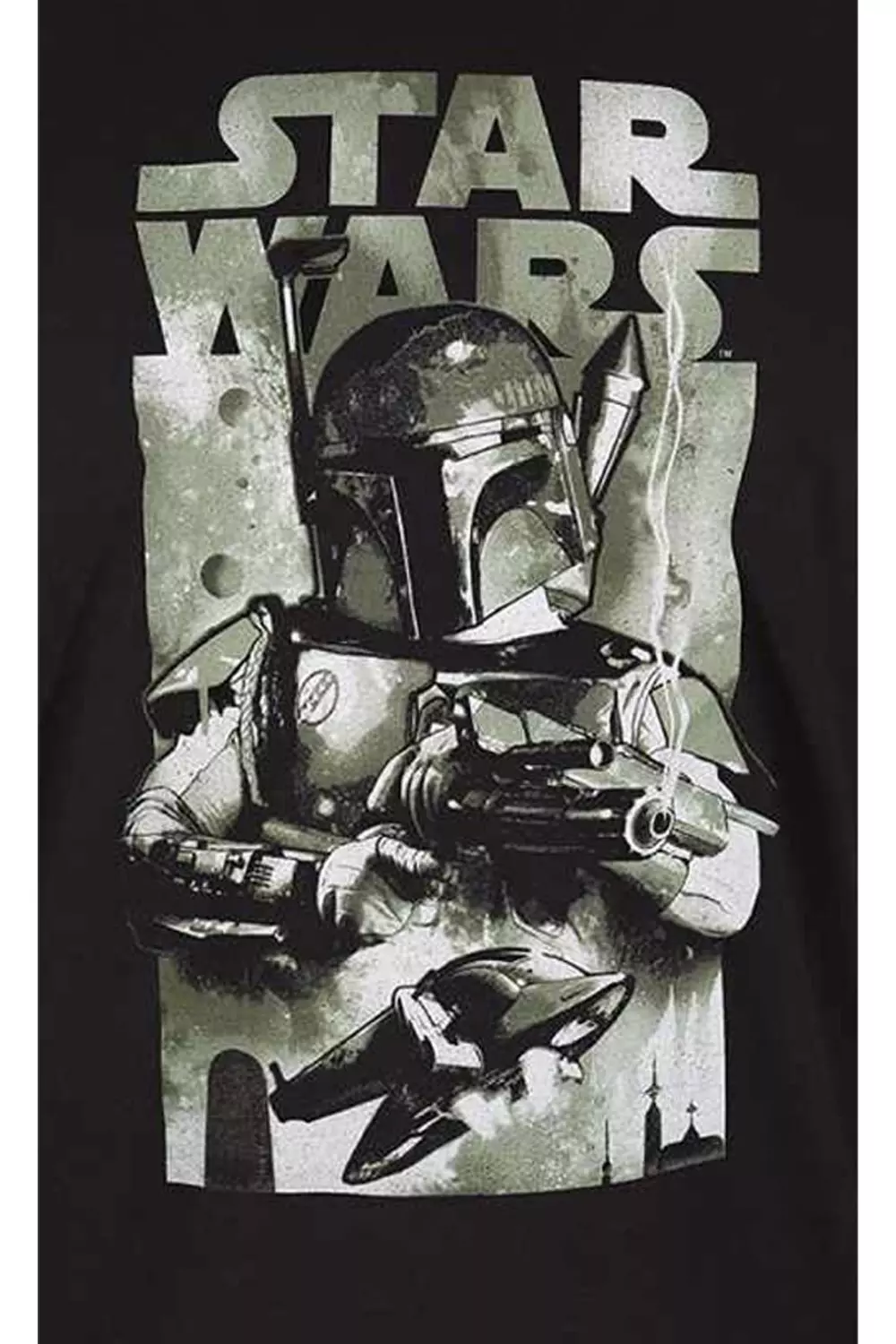 Black Boba Fett Poster T-Shirt alternative image