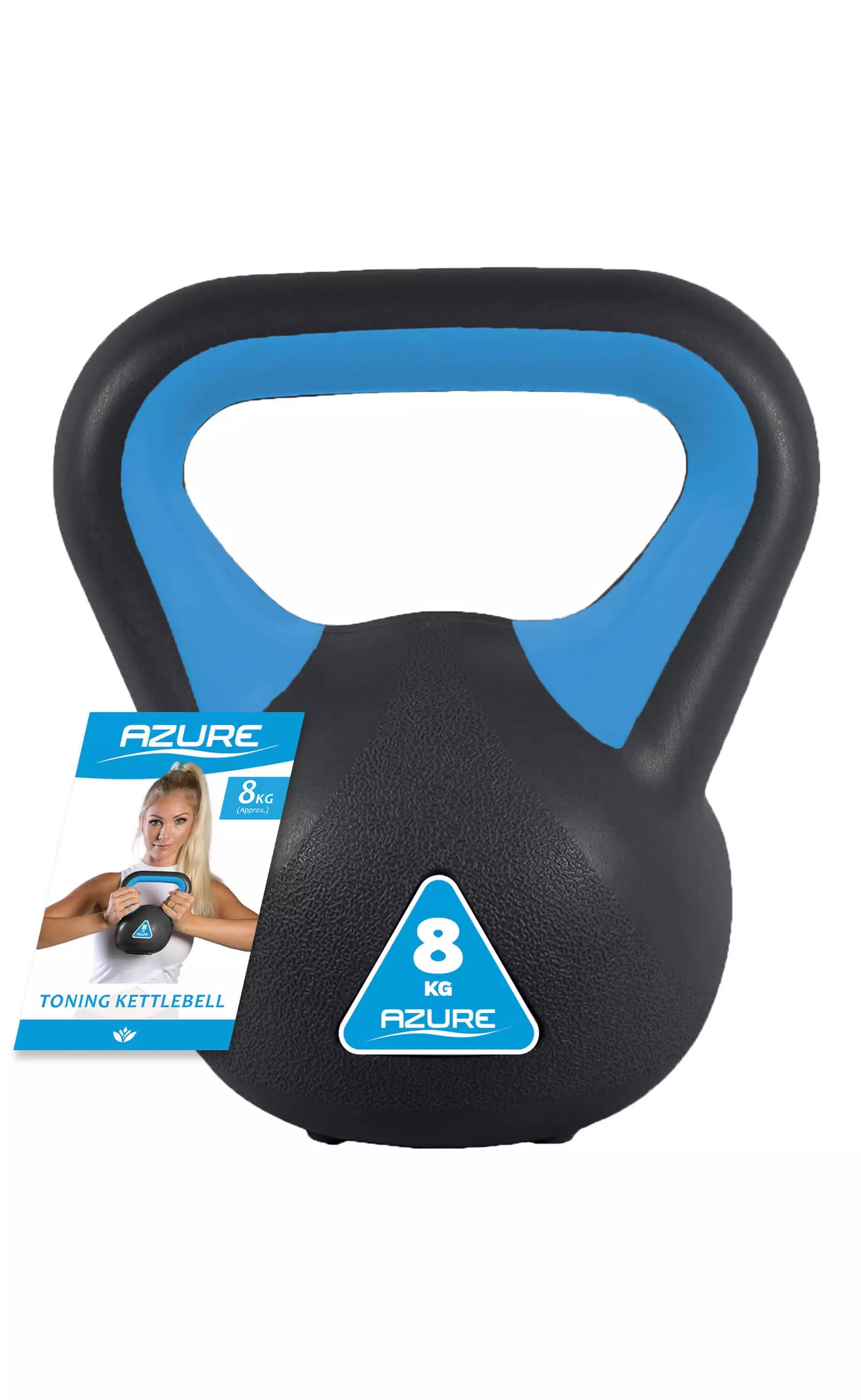 Blue 8kg Vinyl Kettlebell alternative image