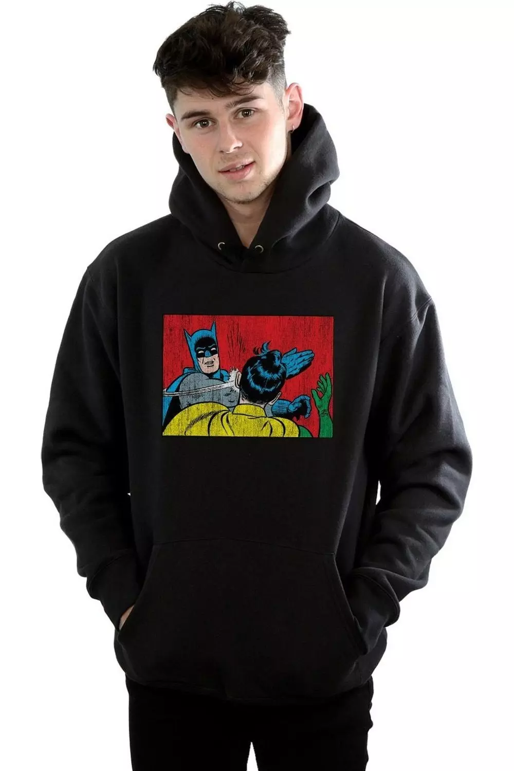 Black Batman Robin Slap Hoodie alternative image