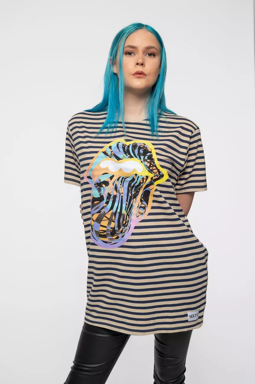 Black Cyberdelic Stripes T Shirt alternative image
