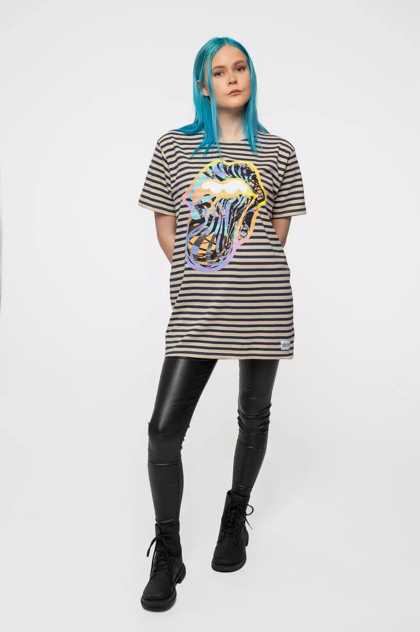 Black Cyberdelic Stripes T Shirt alternative image