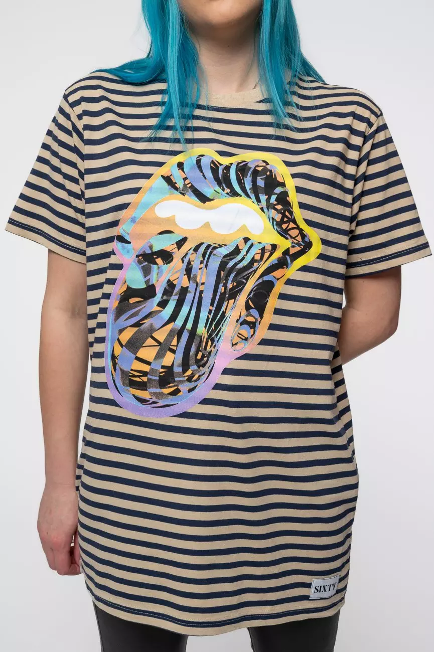 Black Cyberdelic Stripes T Shirt alternative image