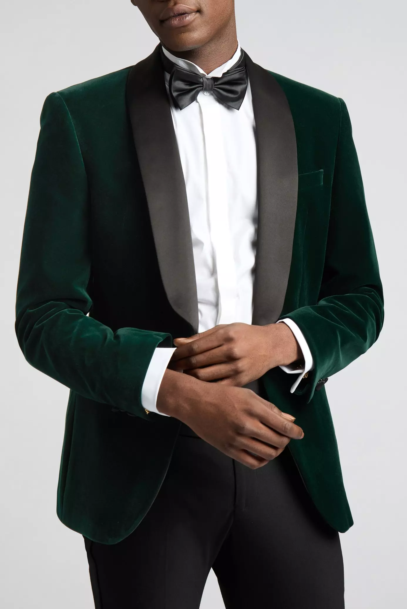 Green Slim Fit Velvet Jacket alternative image