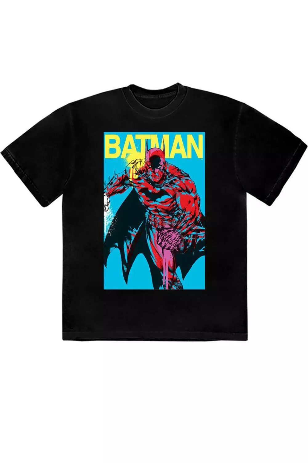Black Batman Pop Colours T Shirt alternative image