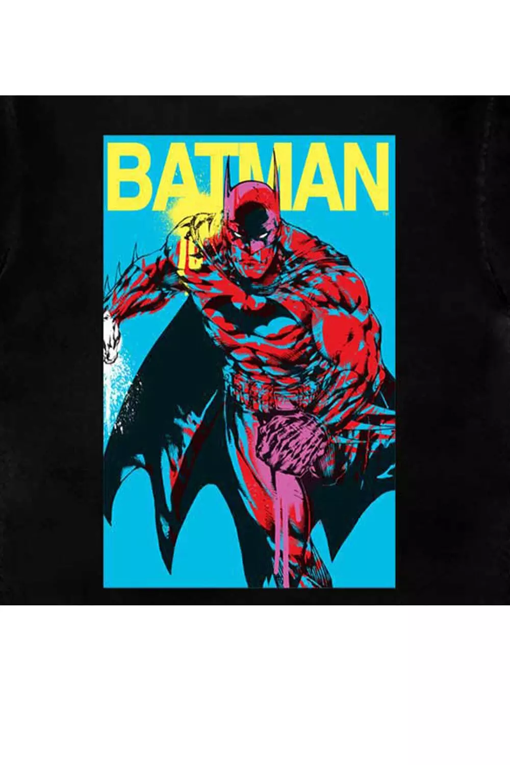Black Batman Pop Colours T Shirt alternative image