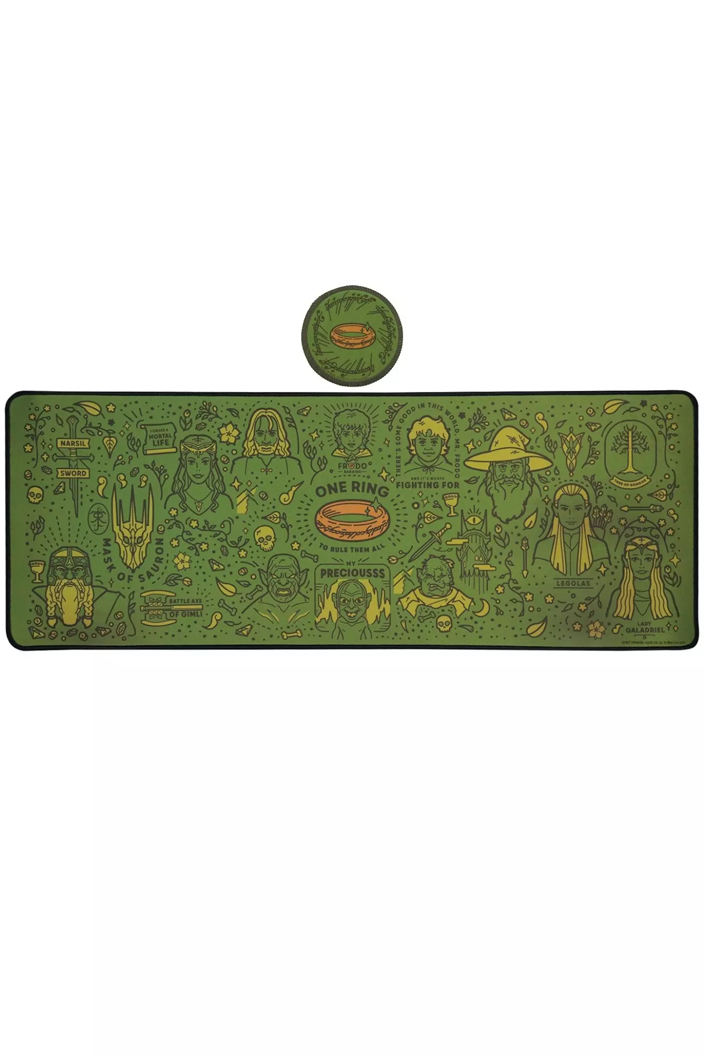 Green Desk Pad & Coaster Set alternative image