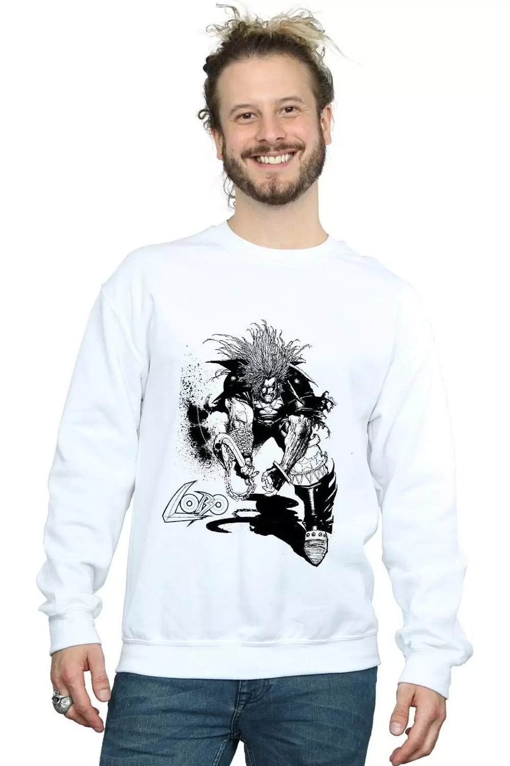 White Lobo Sketch Sweatshirt alternative image