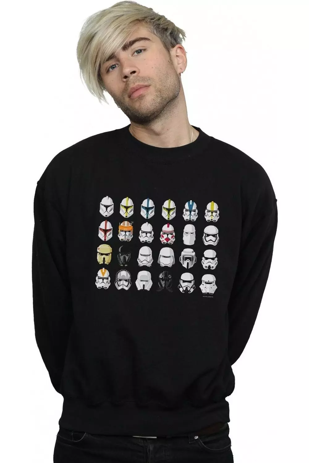 Black Trooper Helmets Sweatshirt alternative image