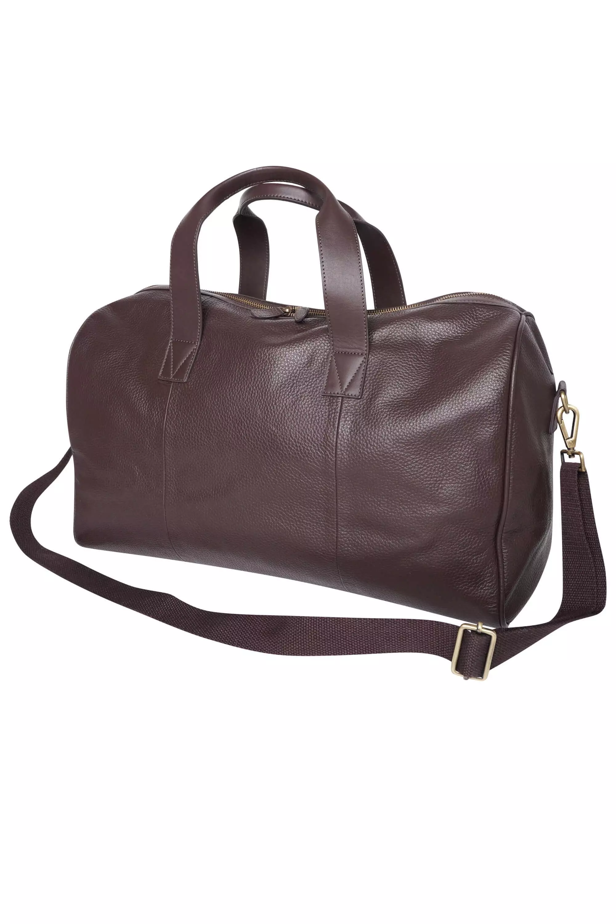 Brown Real Leather Holdall alternative image