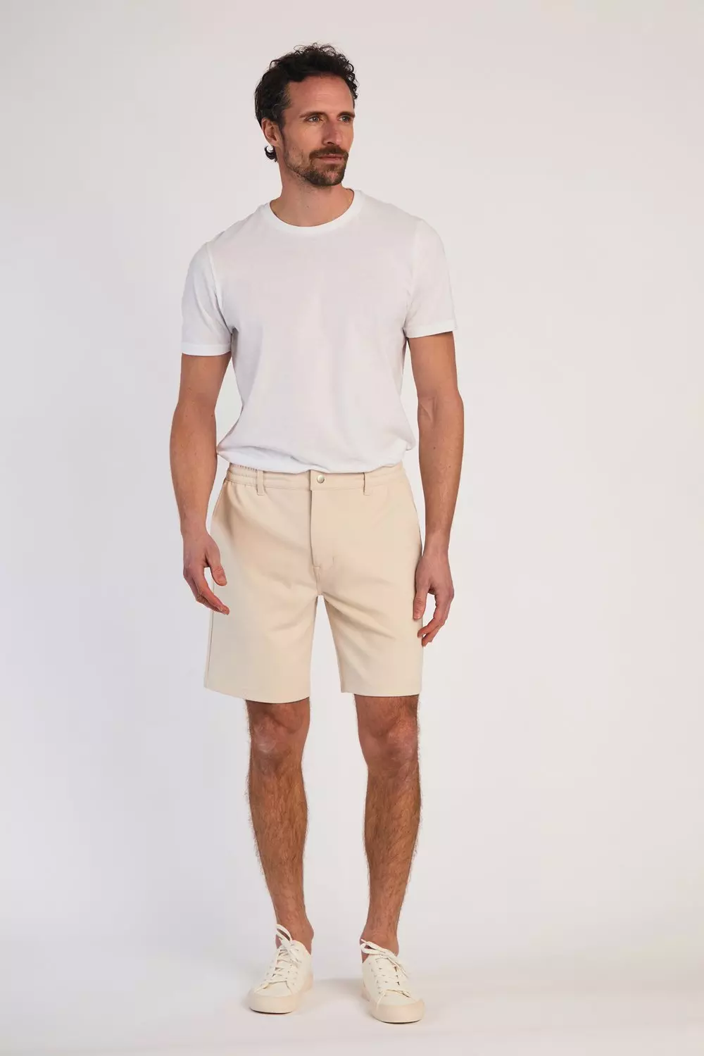 Natural Jersey Shorts with Drawstring alternative image