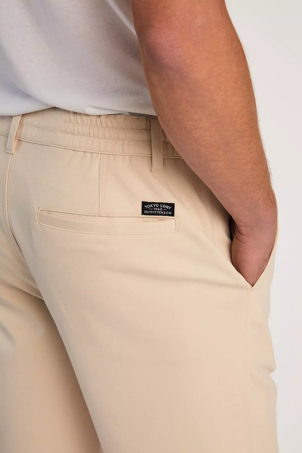 Natural Jersey Shorts with Drawstring alternative image