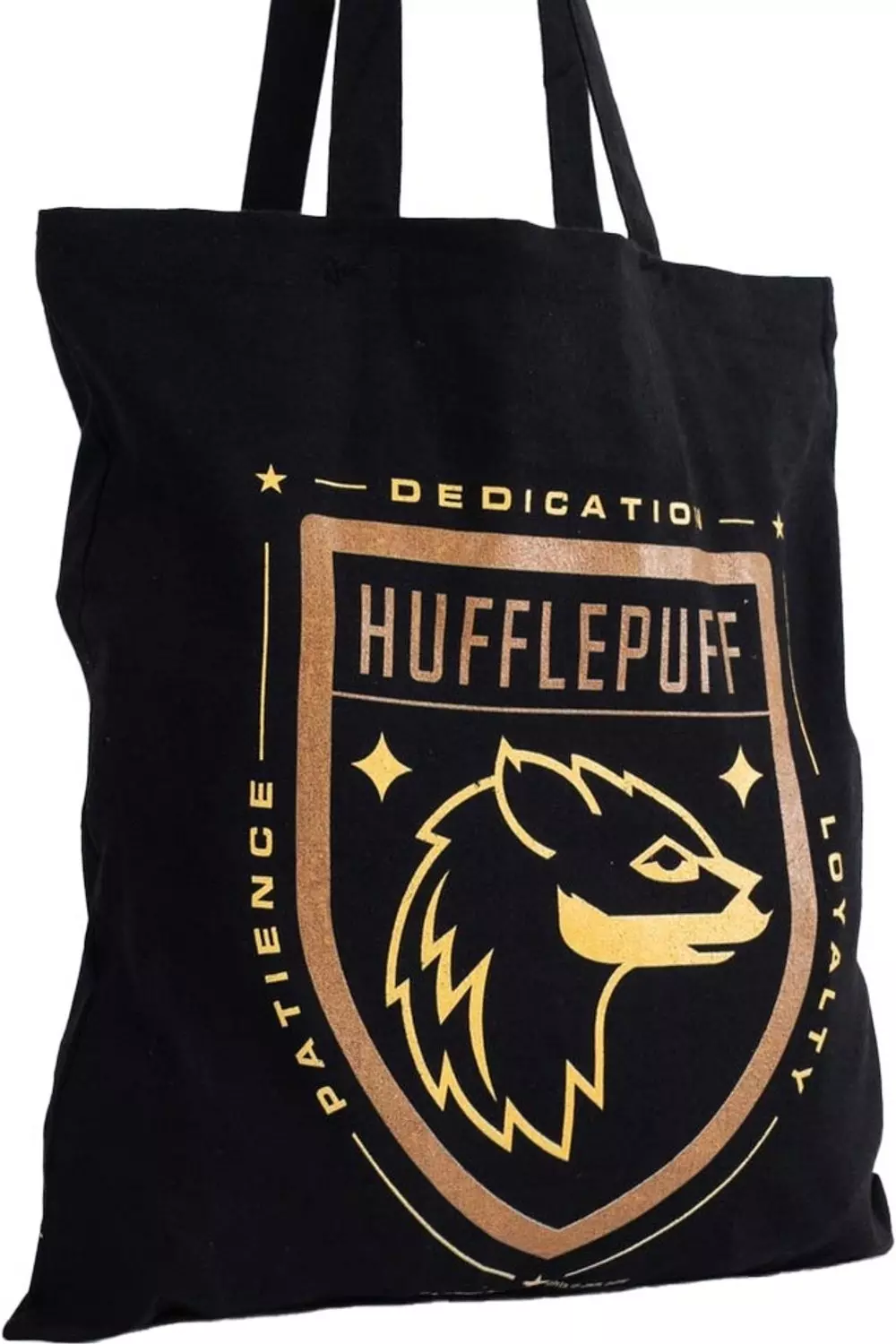 Black Hufflepuff Canvas Tote Bag alternative image