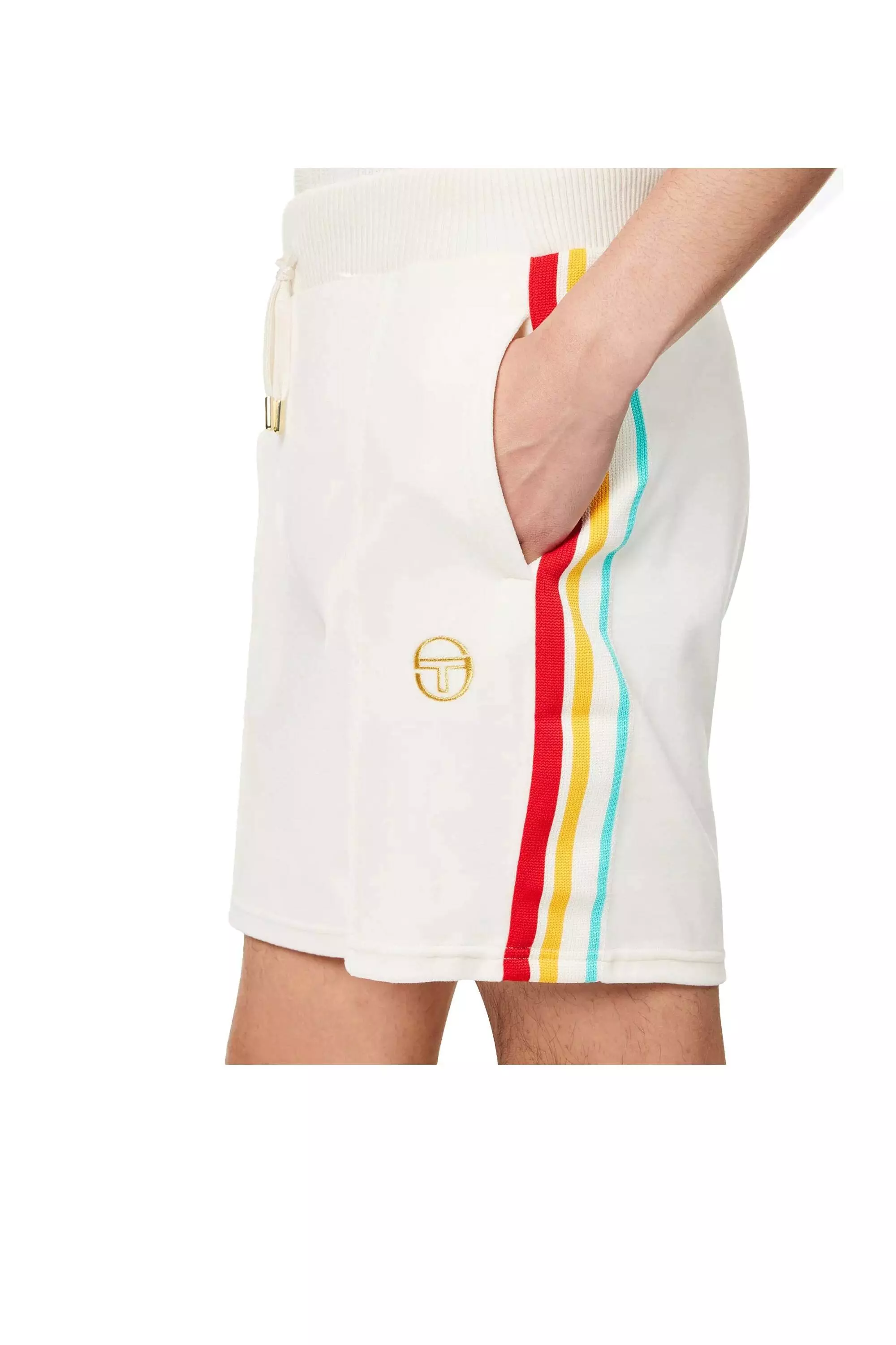 Cream Slice Velour Shorts alternative image