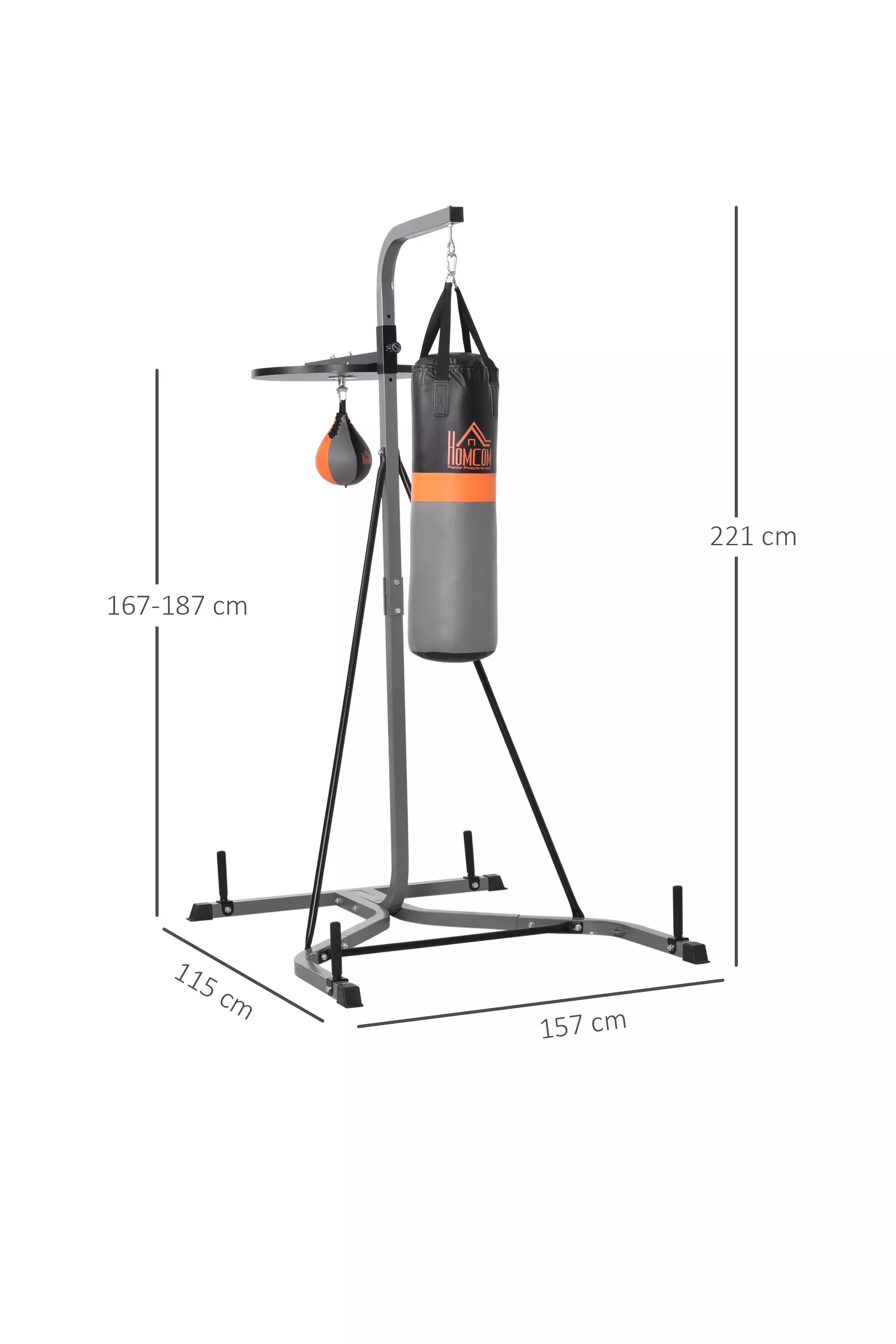 HOMCOM HOMCOM Punchbag & Speedball Boxing Station Frame Freestanding | boohooMAN UK