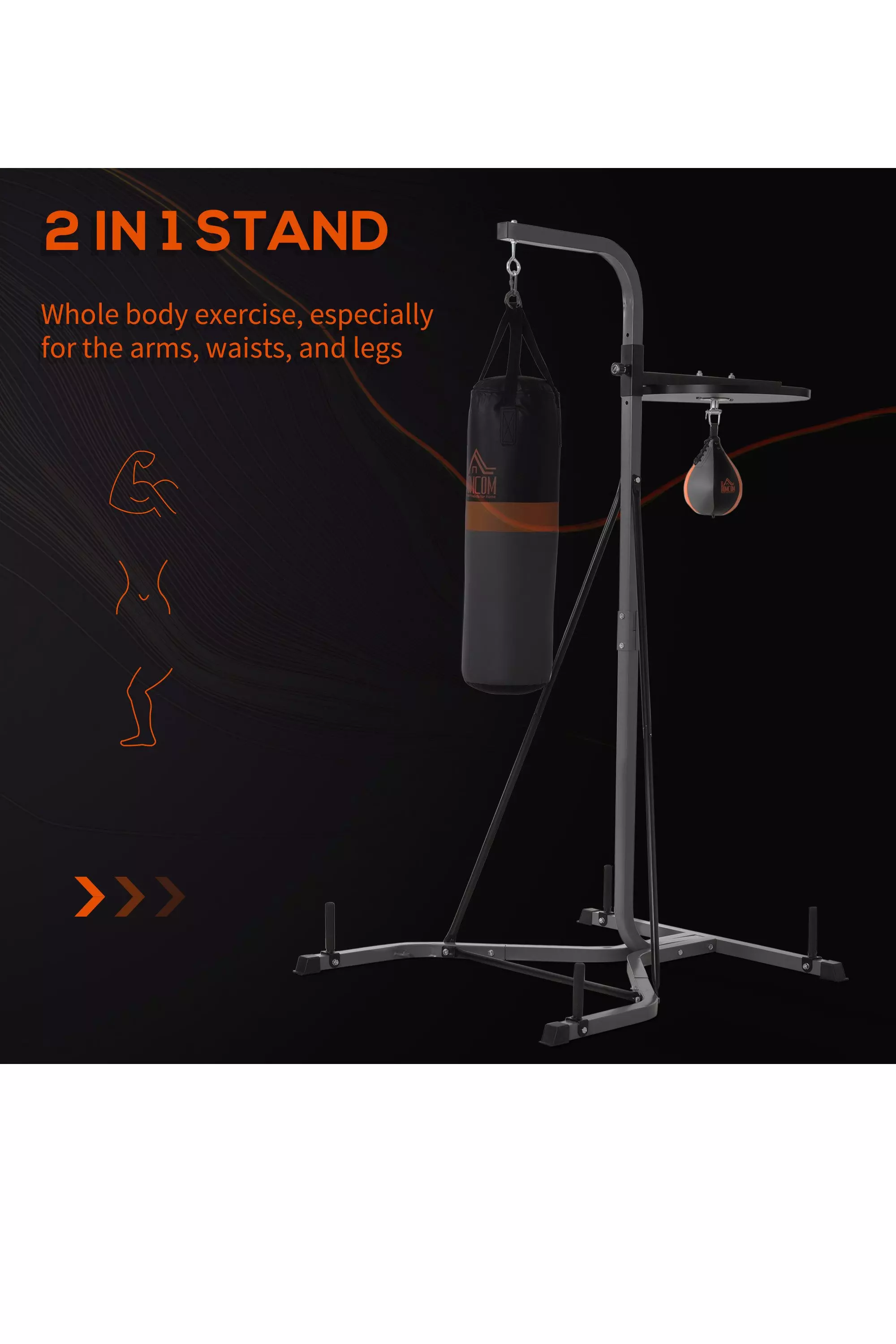 HOMCOM HOMCOM Punchbag & Speedball Boxing Station Frame Freestanding | boohooMAN UK