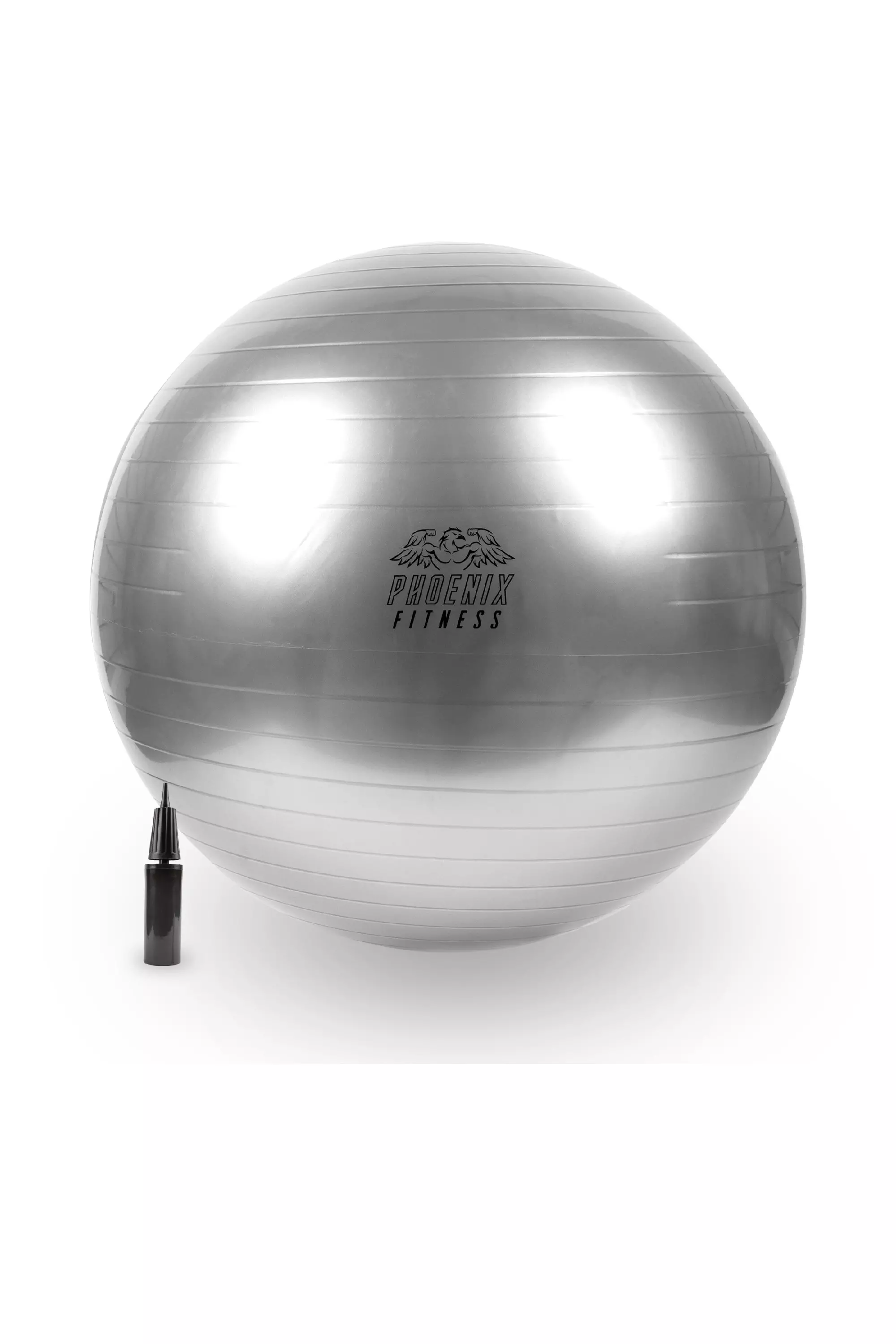 Silver Fit Ball With Pump alternative image