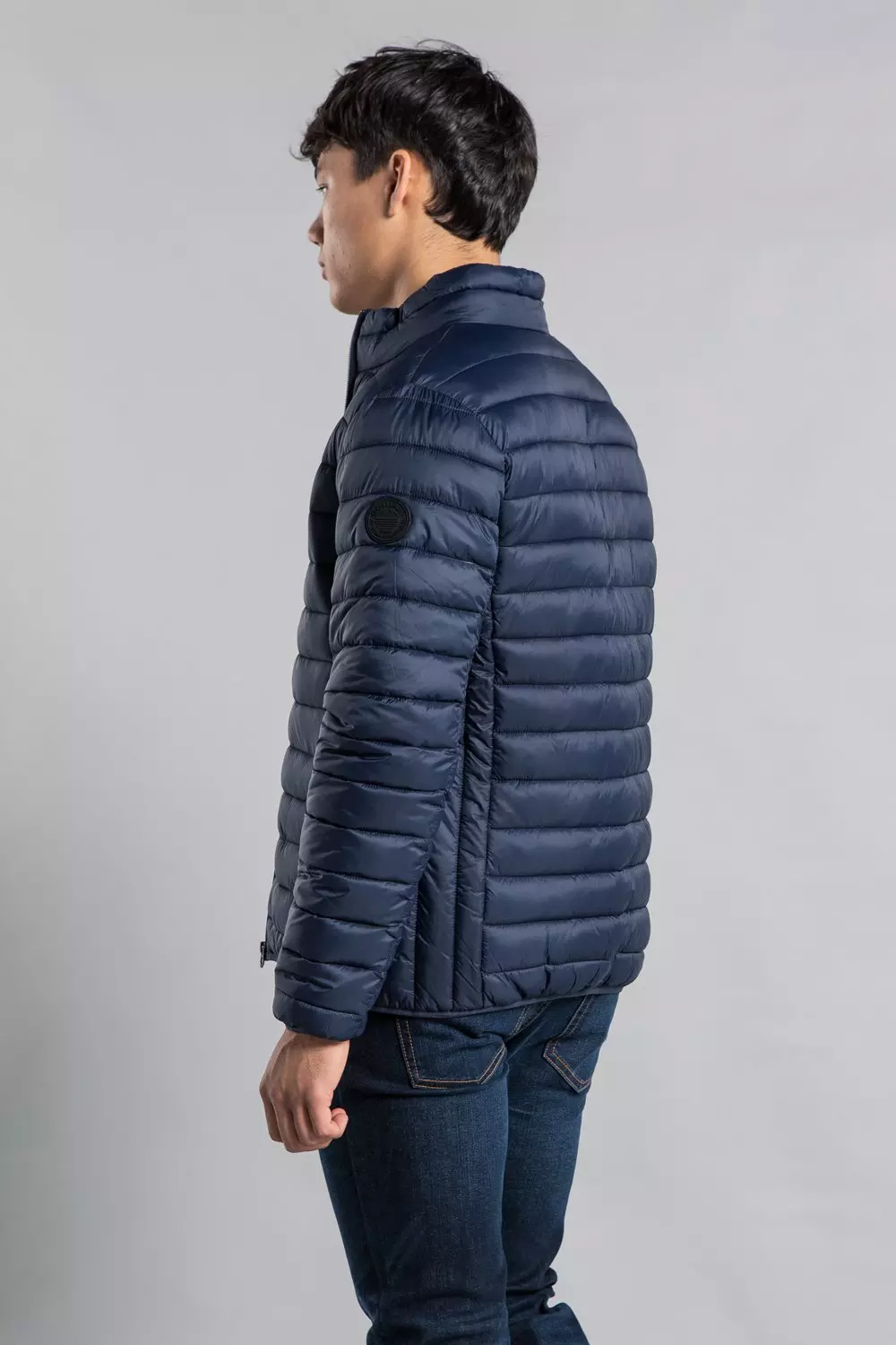 Navy Fleece Lined Padded Jacket alternative image