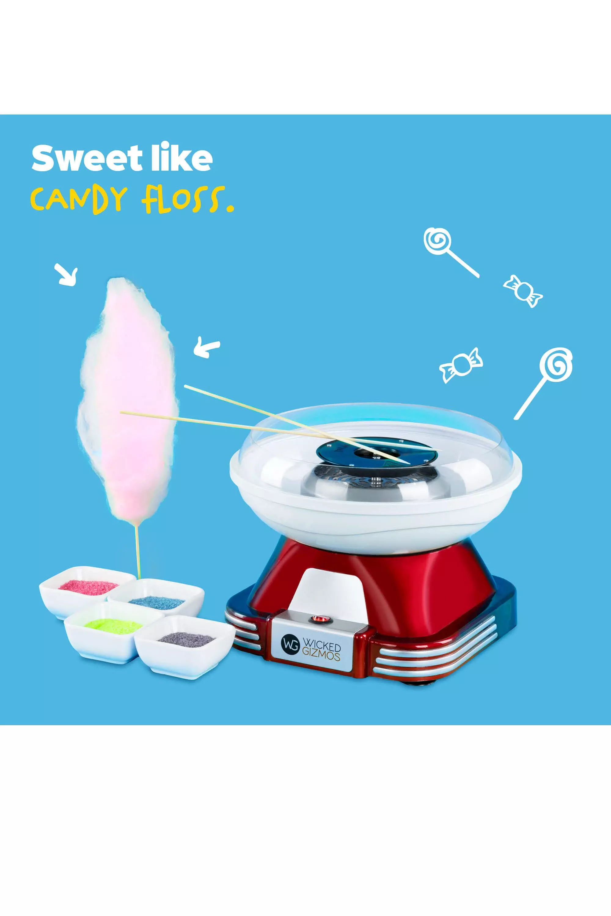 Dark red Retro-Style Cotton Candy Maker alternative image