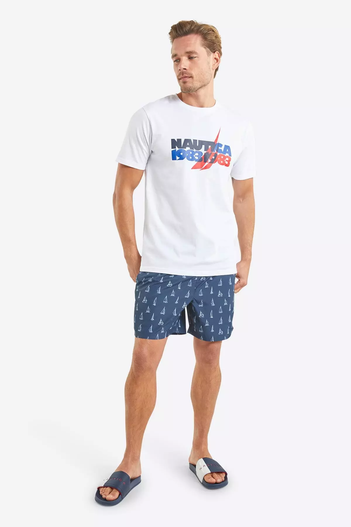 Dark navy 'Gabriel' 6” Swim Short alternative image