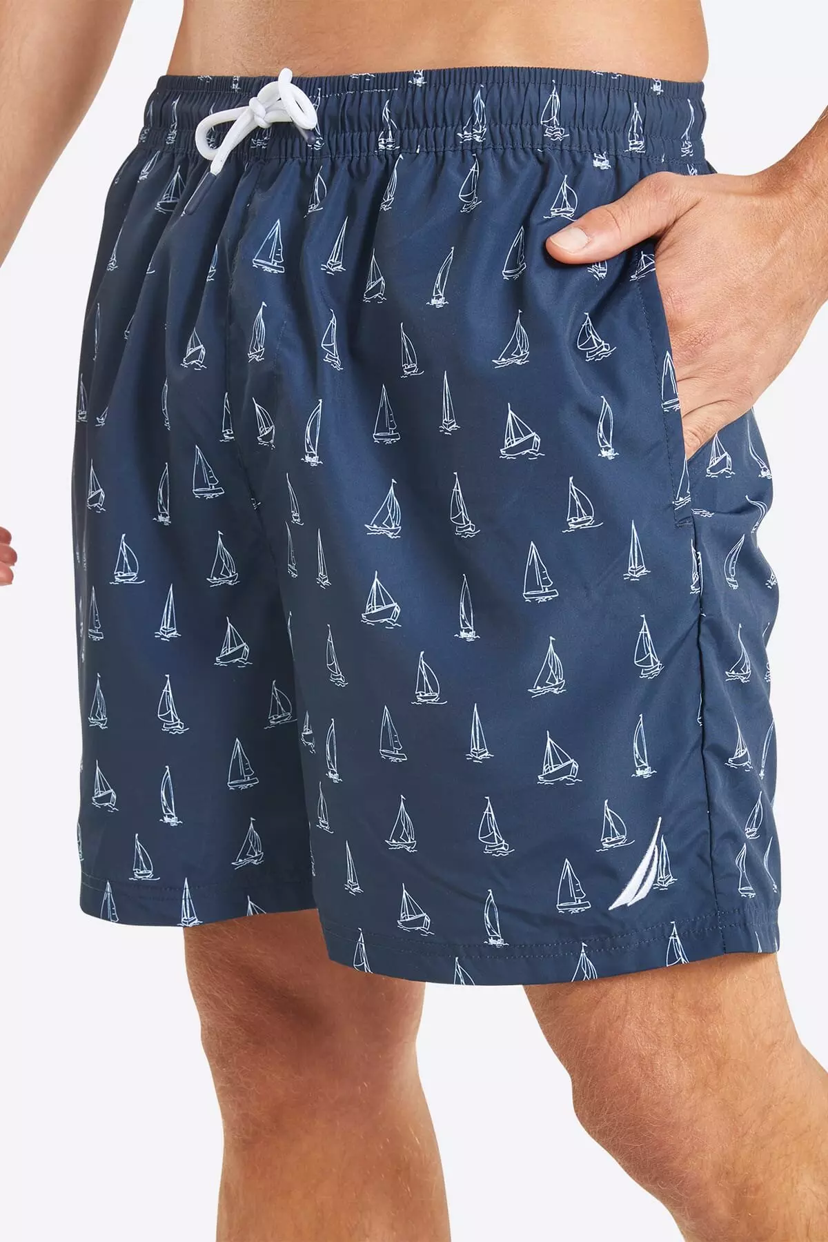 Dark navy 'Gabriel' 6” Swim Short alternative image