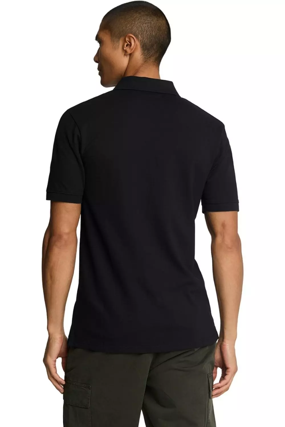 Black Plain Polo Shirt alternative image