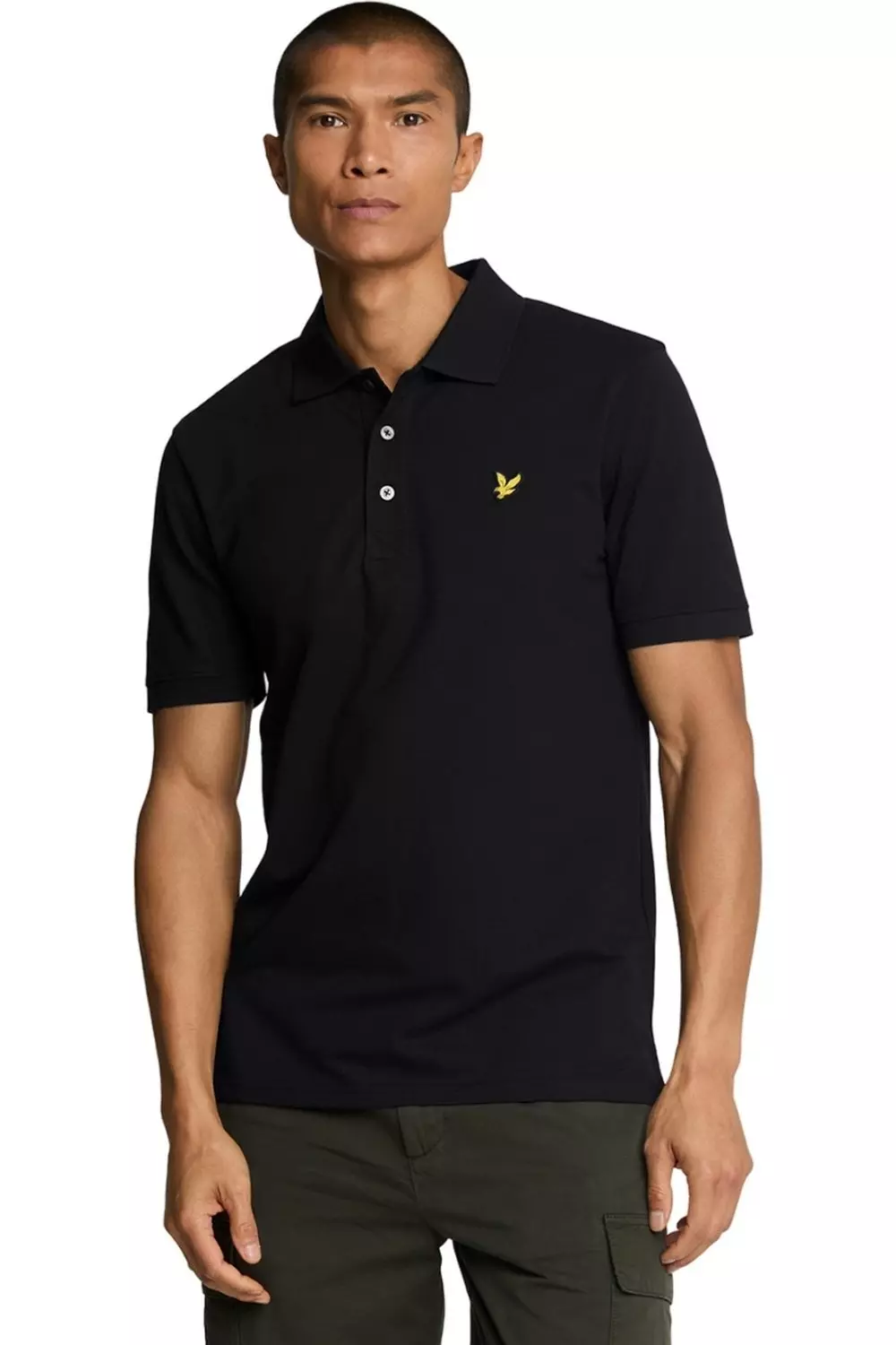 Black Plain Polo Shirt alternative image