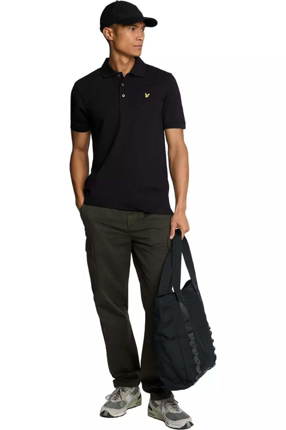 Black Plain Polo Shirt alternative image