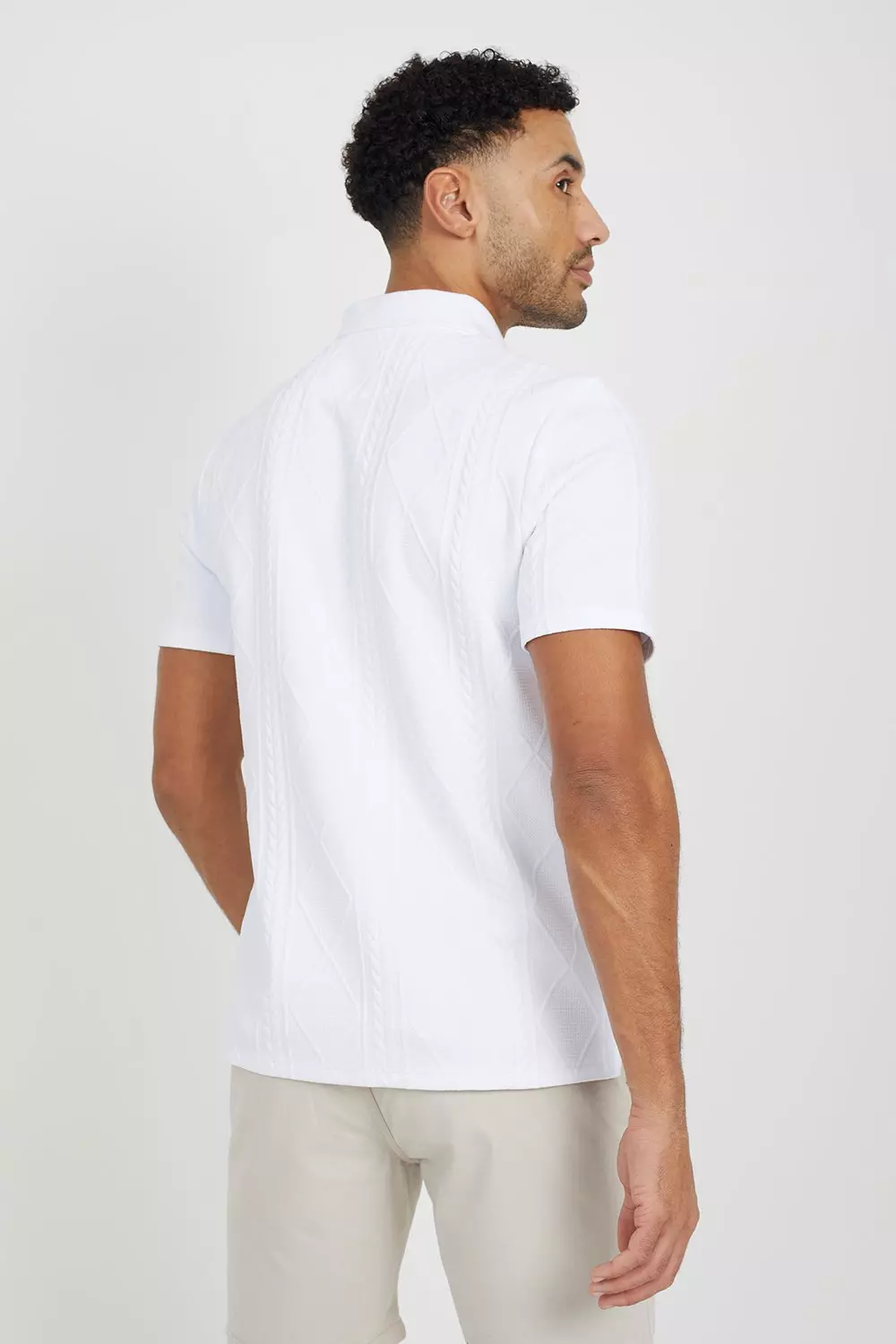 Jaquard Knit Polo Shirt alternative image