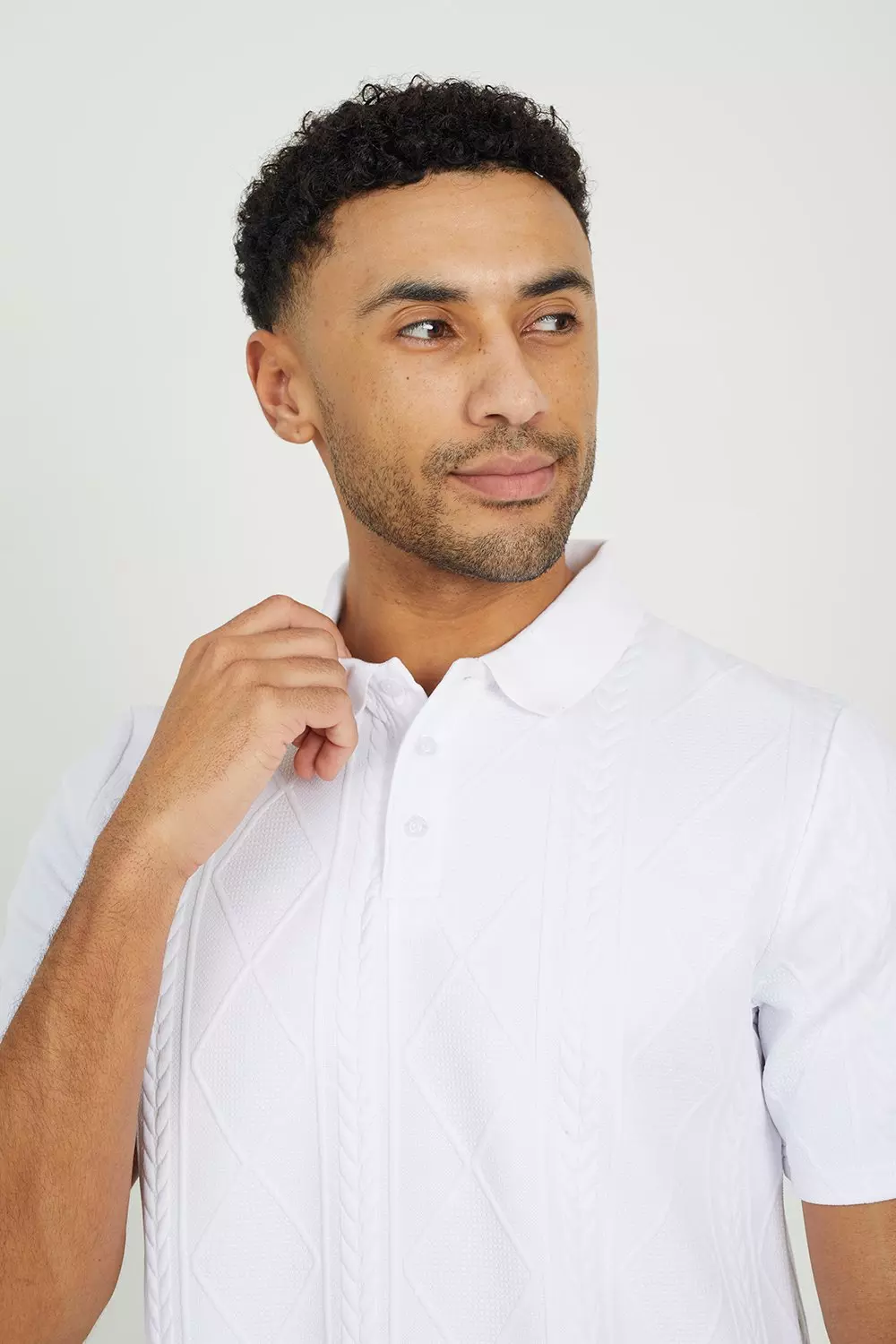 Jaquard Knit Polo Shirt alternative image