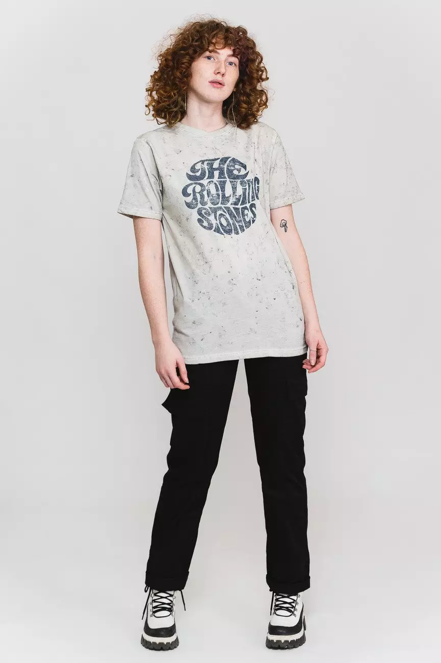 White 70's Logo Dip Dye T Shirt alternative image