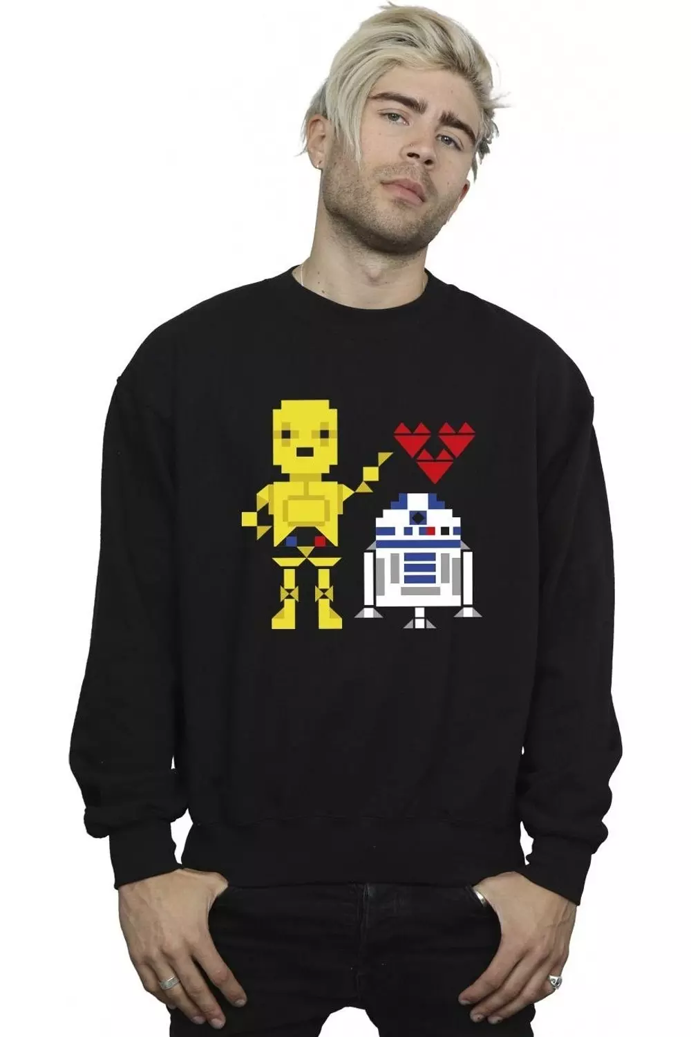 Black Heart Robot Sweatshirt alternative image