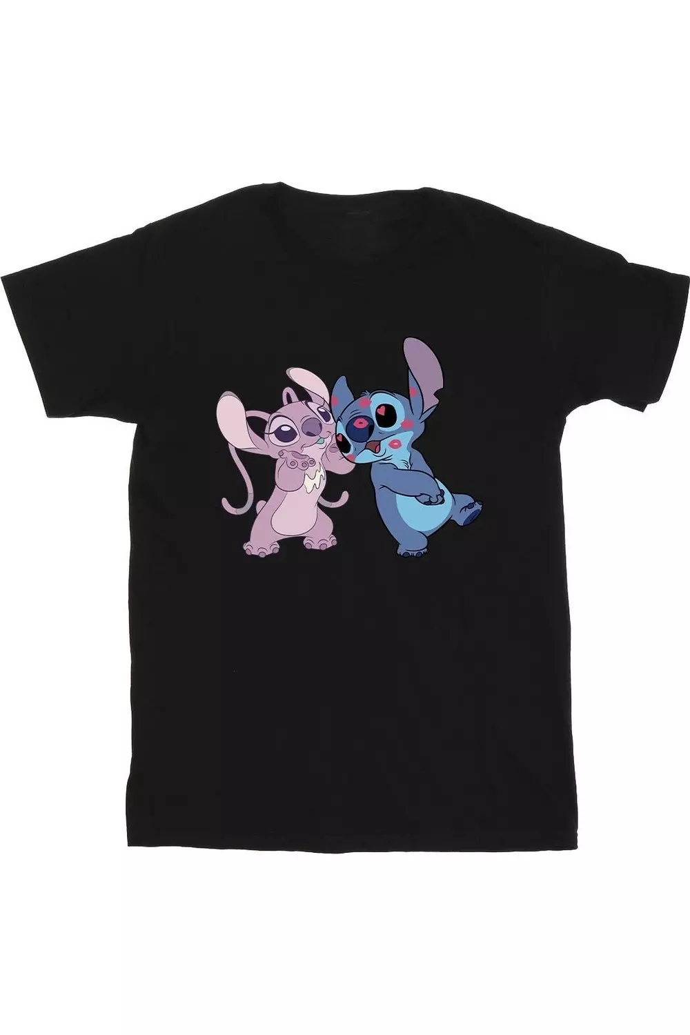 Black Lilo & Stitch Kisses T-Shirt alternative image
