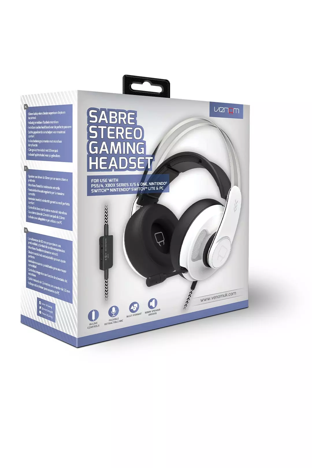 White Sabre Gaming Headset alternative image