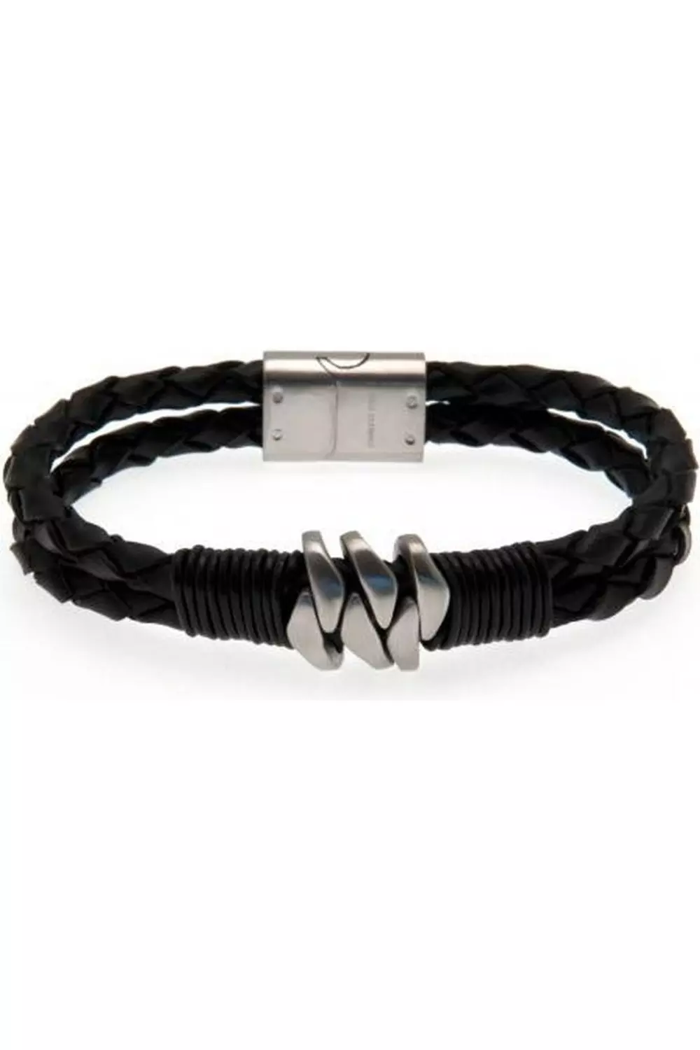 Black Leather Bracelet alternative image