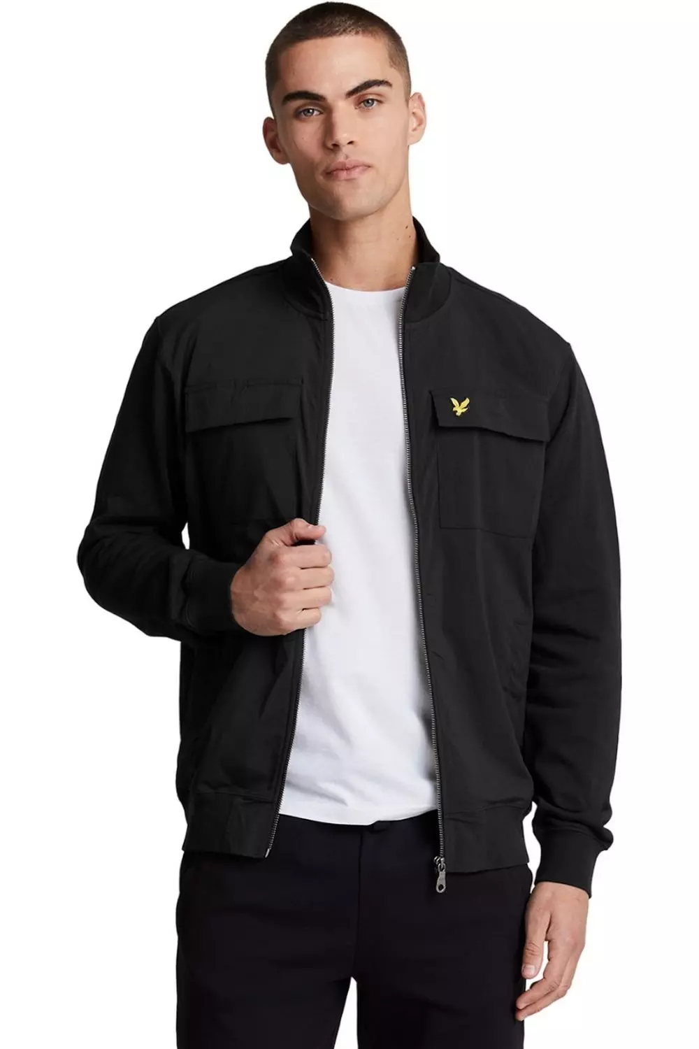 Black Hybrid Full Zip Track Jacket alternative image