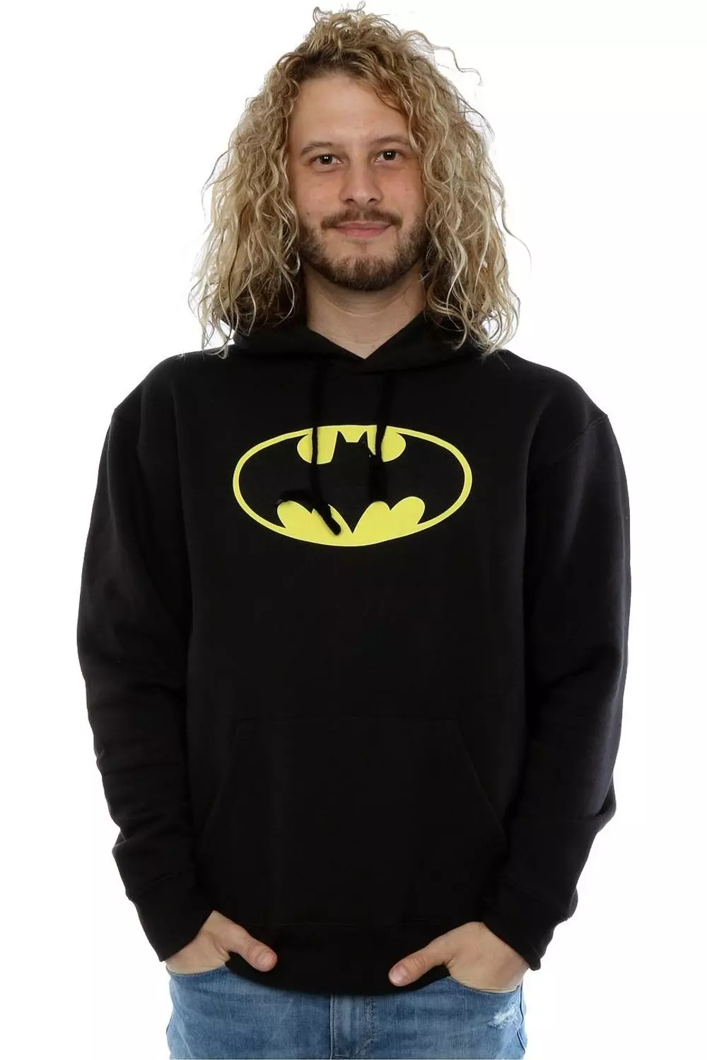 Black Batman Logo Hoodie alternative image