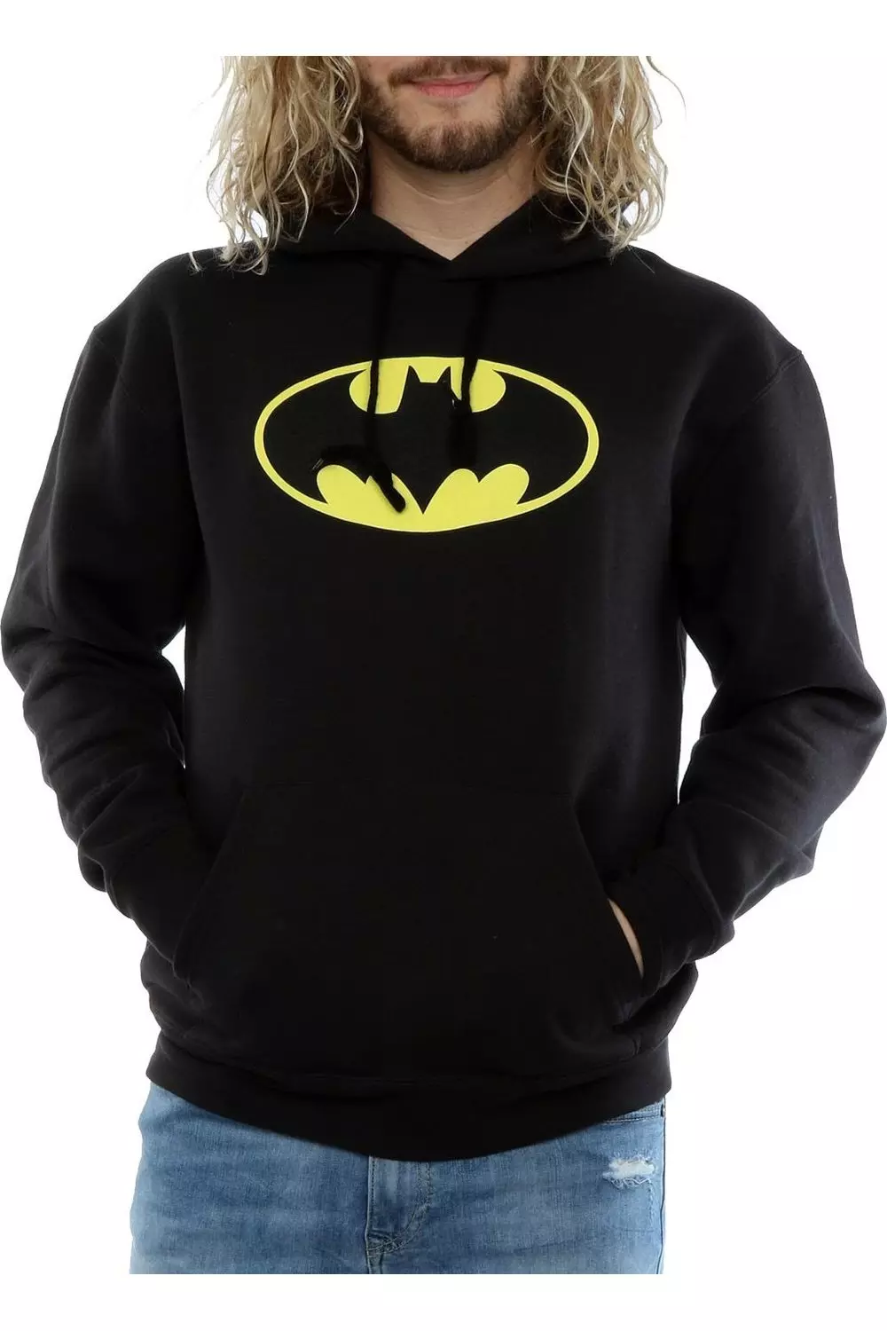 Black Batman Logo Hoodie alternative image