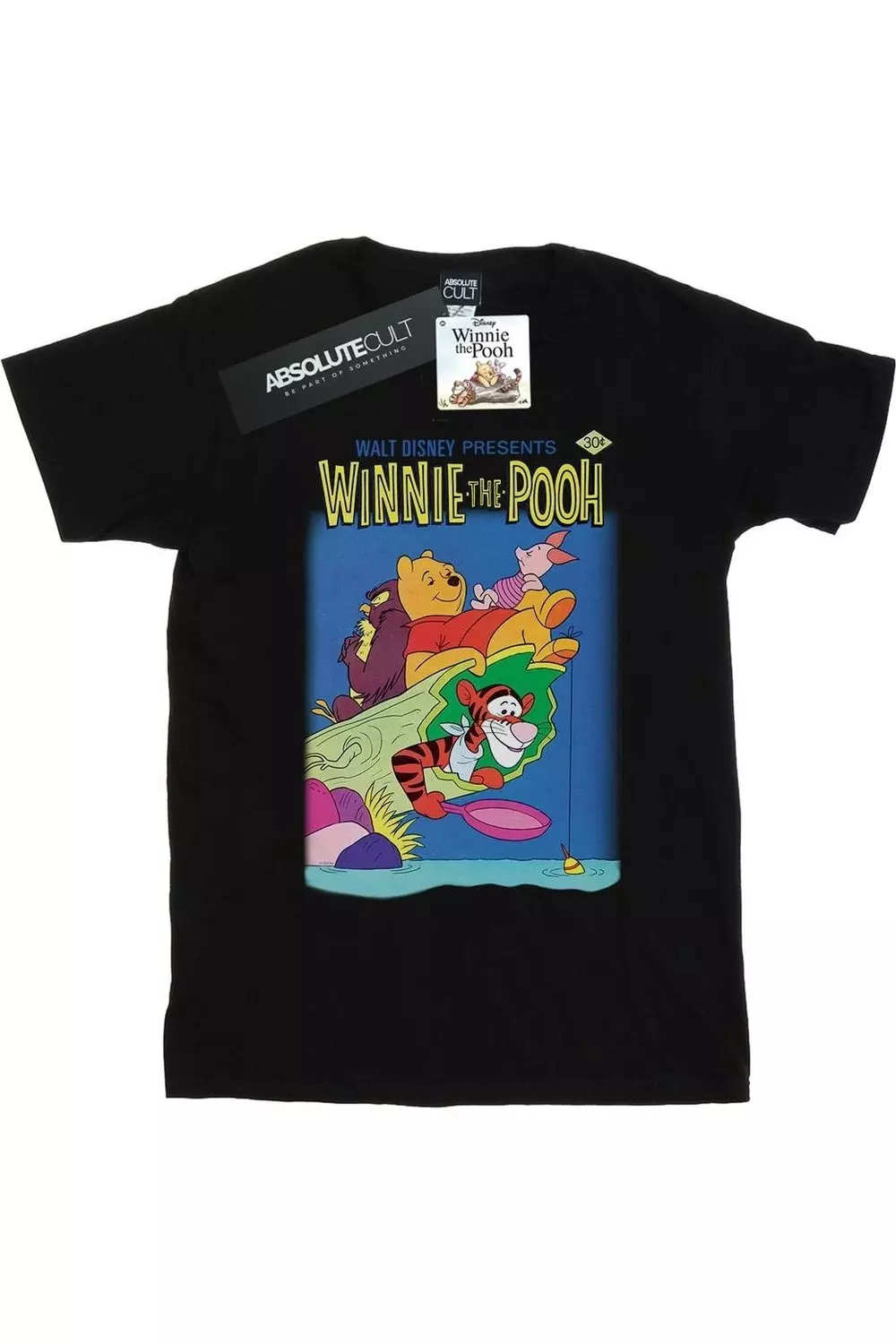 Black Winnie The Pooh Poster T-Shirt alternative image