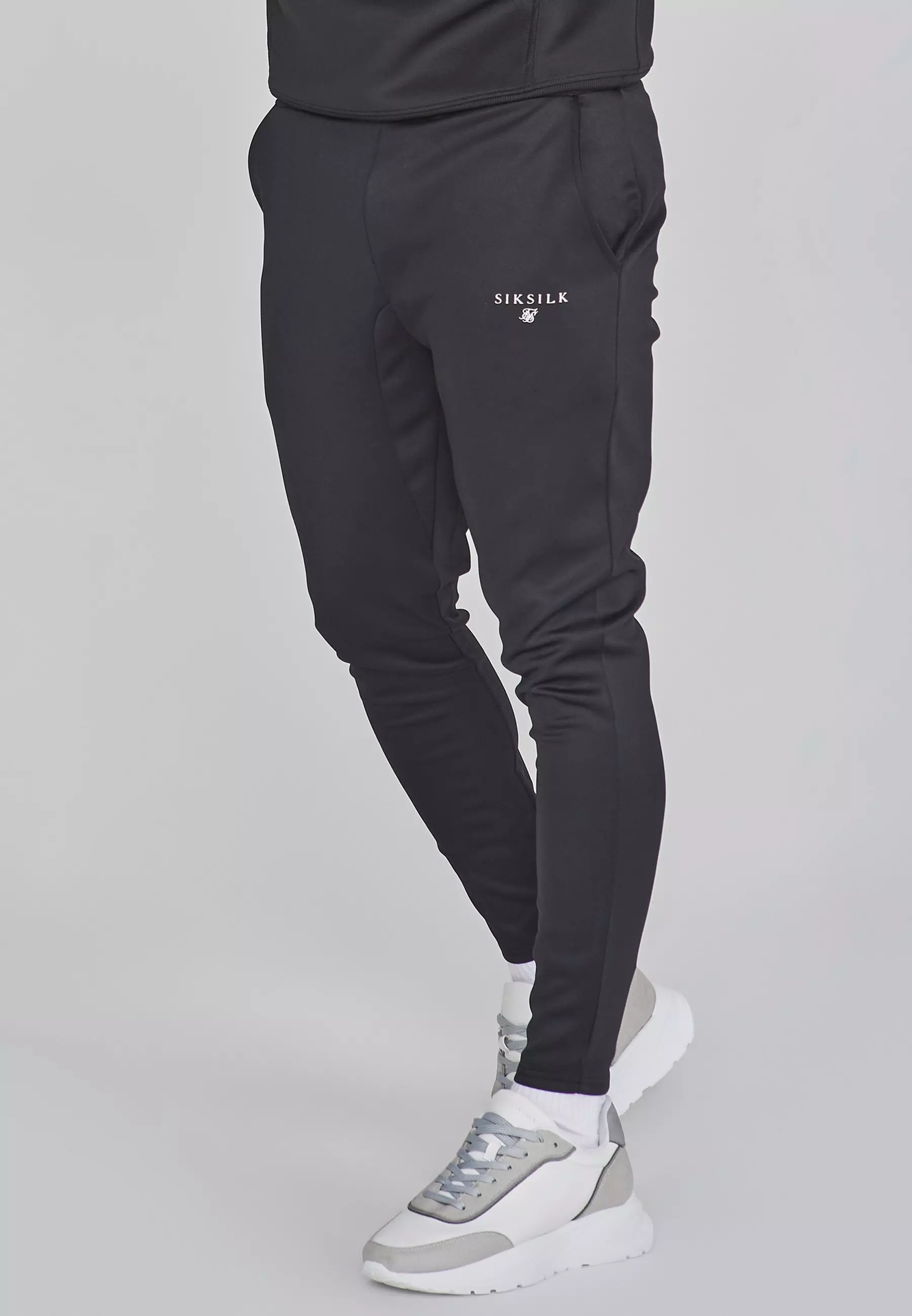 Black Essentials Poly Joggers alternative image