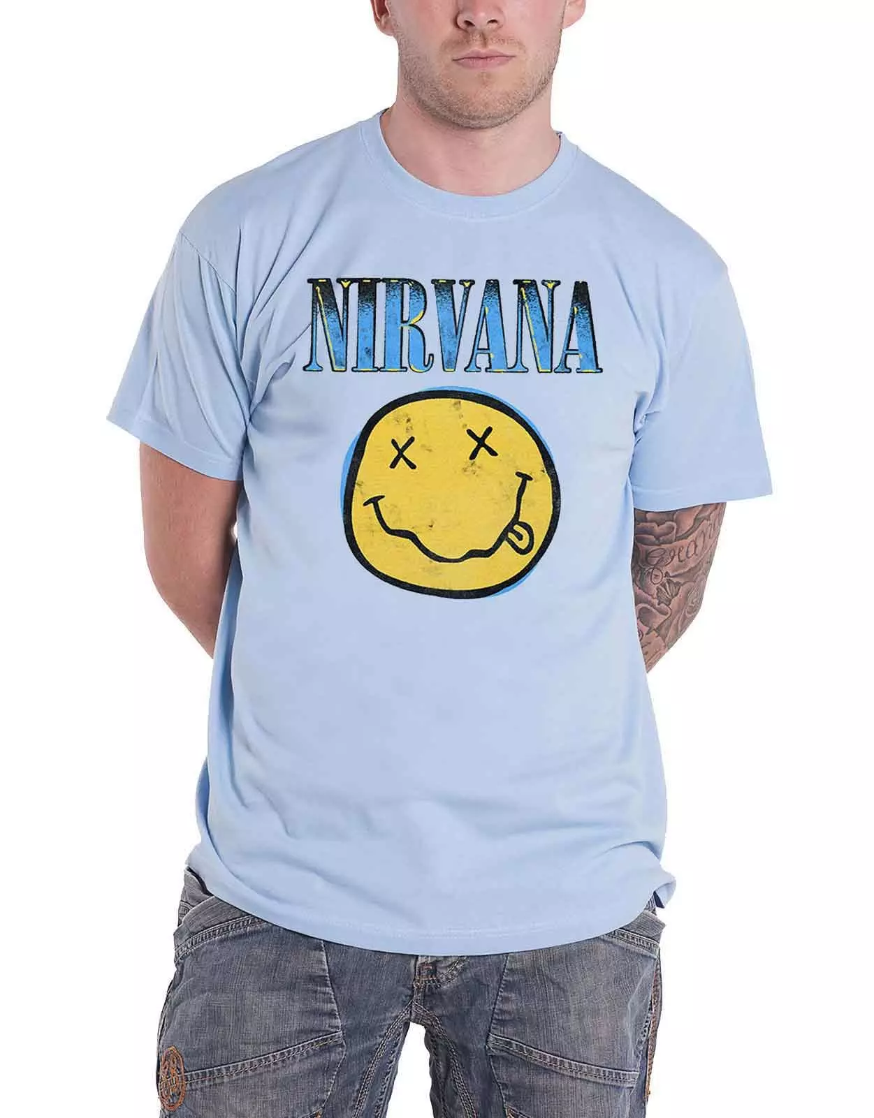 Blue Grunge Smile T Shirt alternative image