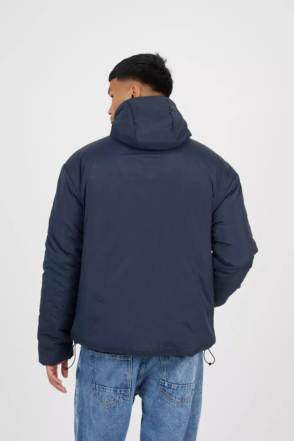 Navy Padded Hooded Jacket alternative image