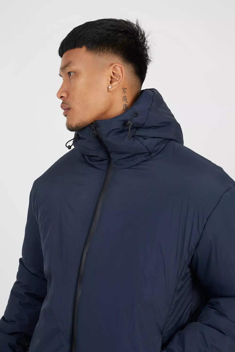 Navy Padded Hooded Jacket alternative image