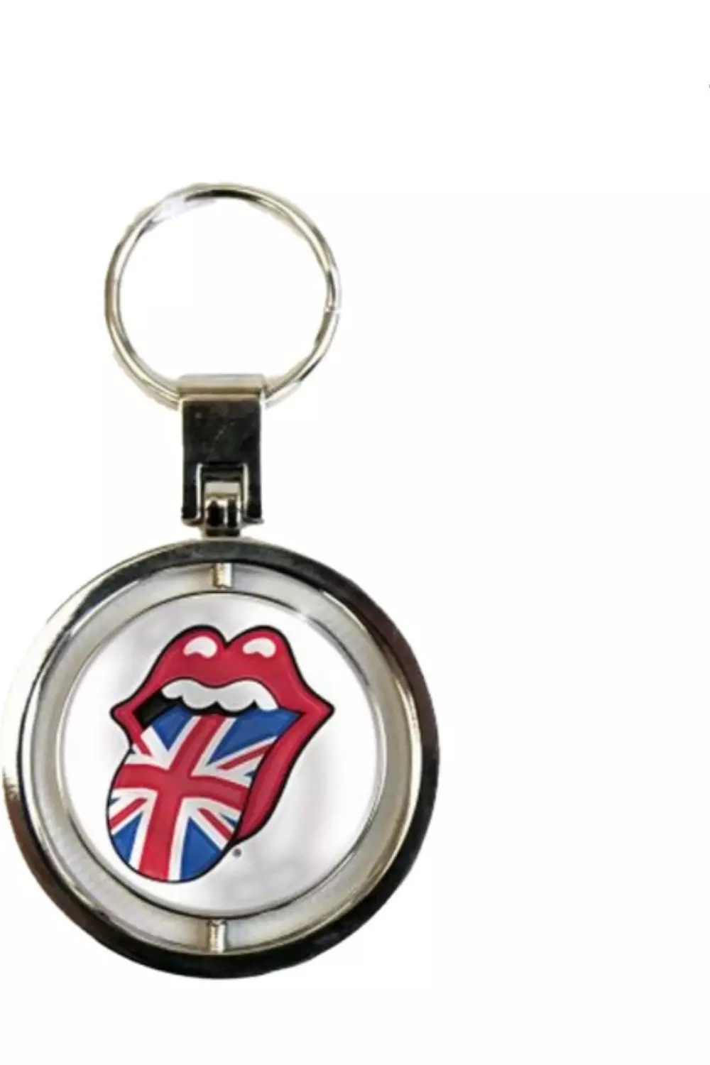 Red UK & US Tongues Spinner Keyring alternative image