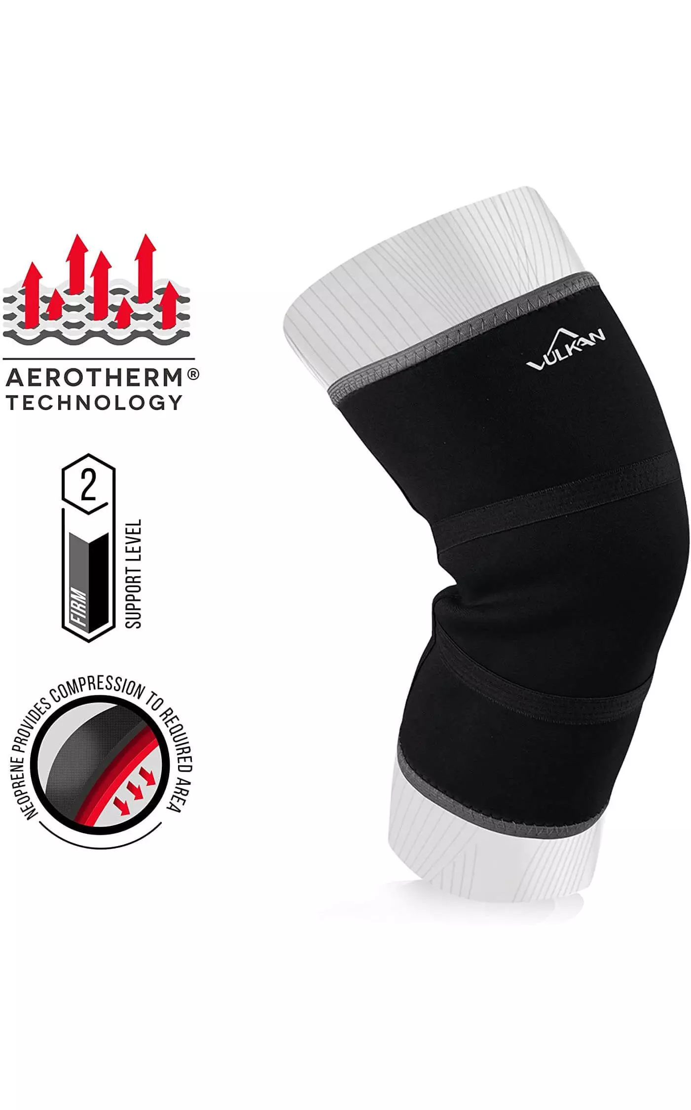 Black Classic Knee Support alternative image